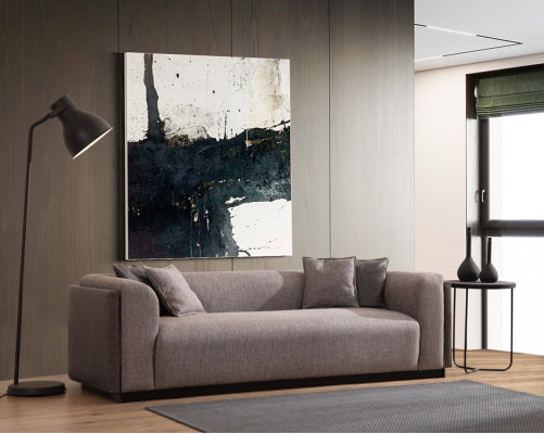 Divano da soggiorno 4 posti design moderno imbottito lusso nuovo marrone