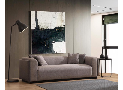 Divano da soggiorno 4 posti design moderno imbottito lusso nuovo marrone