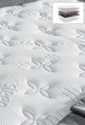 Set camera da letto Grigio Letto a molle metallo Design 2x Comodini Nuovo 3 pezzi.