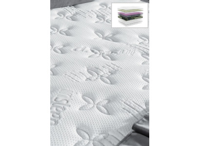 Set camera da letto Grigio Letto a molle metallo Design 2x Comodini Nuovo 3 pezzi.