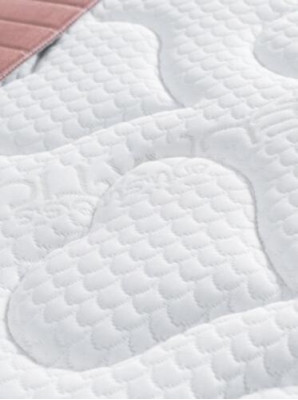 Boxspring letto Chesterfield Rosa Design elegante di lusso con 2 comodini 3 pezzi.