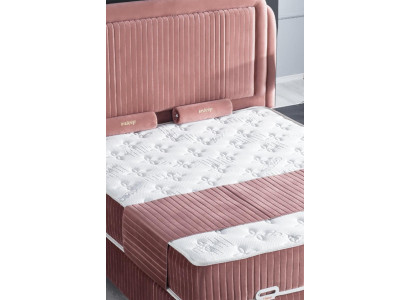Camera da letto Set Rosa Letto in metallo Stile 2x Comodini Moderni Nuovo 3 pezzi.
