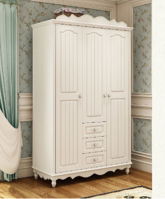 Stile di casa di campagna Mobili Classico Armadio in legno Armadio Camera da letto Bianco