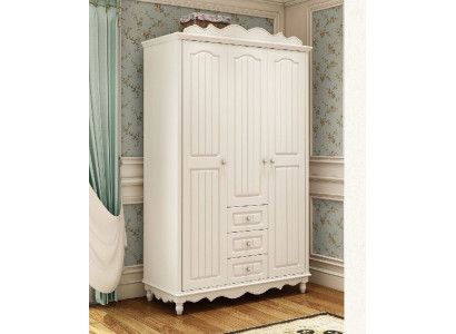 Stile di casa di campagna Mobili Classico Armadio in legno Armadio Camera da letto Bianco