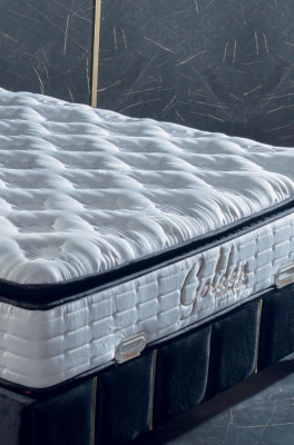 Camera da letto di lusso in velluto con letto matrimoniale in metallo e 2 comodini, set di mobili per letto 3 pezzi.