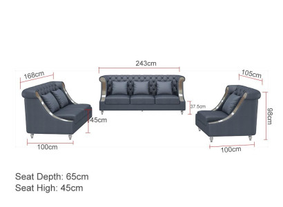 Chesterfield poltrona divano TV 1 posto in pelle divani imbottiti in vera pelle