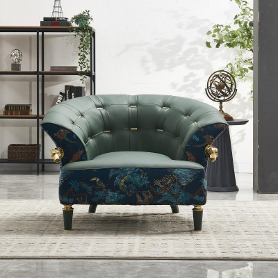 Divano in tessuto stile design monoposto imbottito per soggiorno moderno.