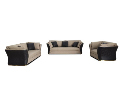 Poltrona Design Divano Sofa Relax Lounge in Pelle TV di lusso Club Imbottita