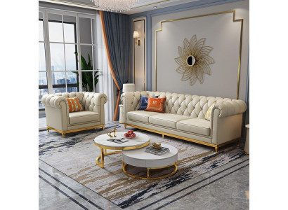 Design divano angolare insieme divani 3+1 posti in pelle per il salotto