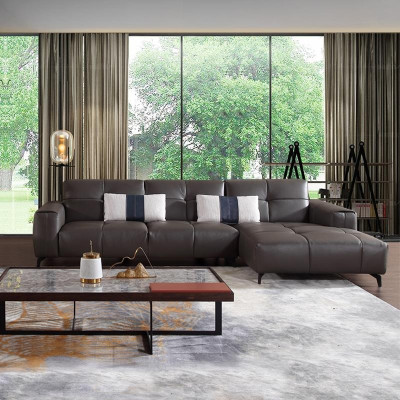 Design Esk angolare divano a L moderno divani in pelle divano divano Posto paesaggio abitativo