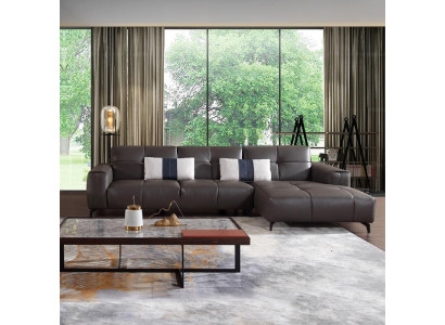 Design Esk angolare divano a L moderno divani in pelle divano divano Posto paesaggio abitativo