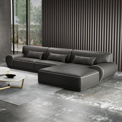 Design angolo divano a L forma Moderno Divani Divano in pelle Composizione salotto Sedia Divano