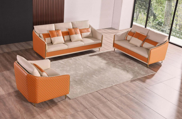Divano designer 3 posti moderno divano angolare in pelle