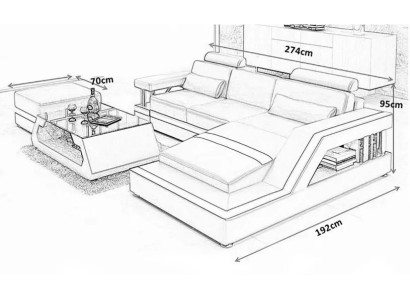 Arredamento per soggiorno Divano designer Divano angolare a L Forma Divano moderno Divano ad angolo