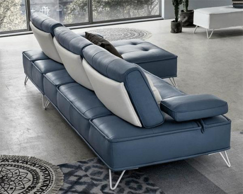 Soggiorno Divano Imbottito Tessuto Pelle Set Divano angolare a L L-Shaped Sofa
