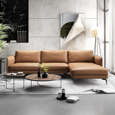Soggiorno Set Design Moderno Divani Moderni Divano d'angolo in pelle Couch Nuovo