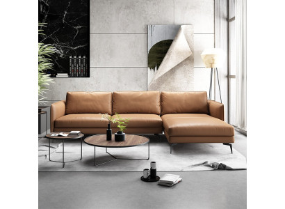 Soggiorno Set Design Moderno Divani Moderni Divano d'angolo in pelle Couch Nuovo