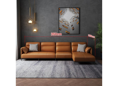 Soggiorno divano in pelle design angolare divano a L
