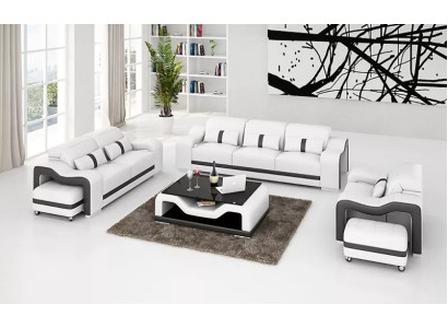 Sofà set 3 posti in pelle, divano moderno, divano componibile design.