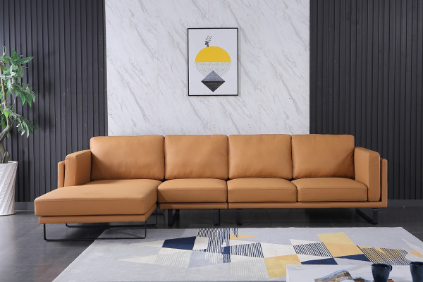 Divano d'angolo design Divano angolare Mobili soggiorno Moderni sofà in pelle
