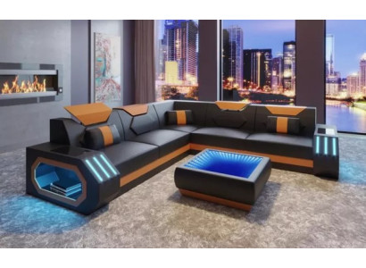 Design divani ad angolo divano angolare Soggiorno Mobili Rivestimento in pelle Divano Sofa