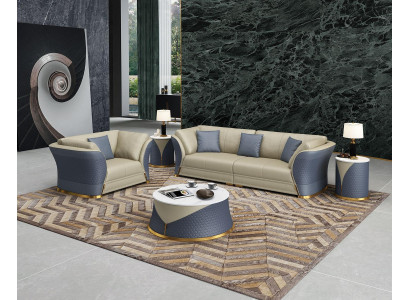 Divano componibile 4 + 1 posti in tessuto italiano, set da salotto, mobili, divano di design italiano.