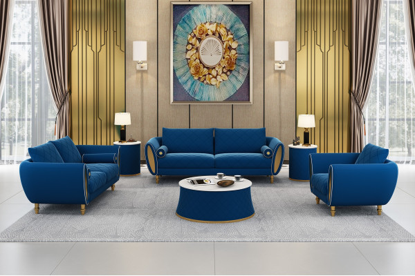 Sofà set 3 2 1 posti, divano di design imbottito moderno.