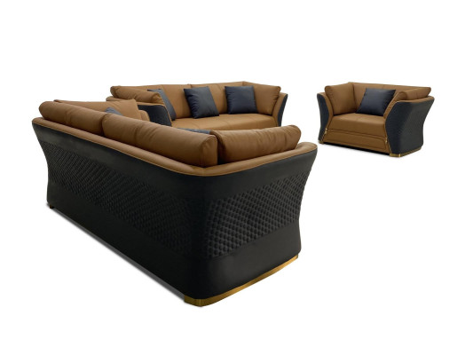 Divano in pelle, divano componibile, set di divani, divani di design a 3, 2, 1 posti