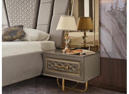 Camera da letto di lusso comodino letti letto 3 pezzi set completo design arredamento