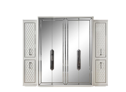 Armadio guardaroba Armadio di lusso in legno Mobili di design Camera da letto Bianco Nuovo