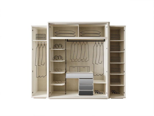 Armadio guardaroba Armadio di lusso in legno Mobili di design Camera da letto Bianco Nuovo