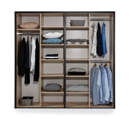 Armadio Marrone in Legno Design Mobili Elegante Camera da Letto Moderna Nuovo