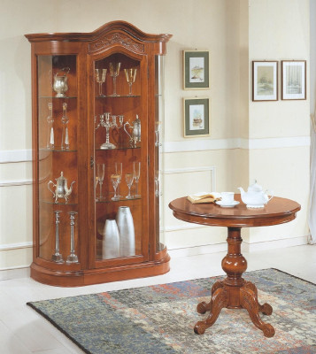 Set da soggiorno con tavolo, vetrina, armadio, credenza completo 2 pezzi. Nuovo