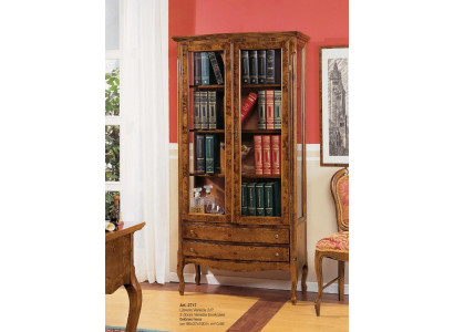 Vetrina da soggiorno, armadio, libreria, credenza, mobili classici, scaffali in legno.