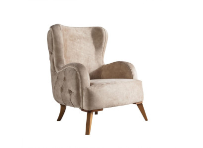 Tessuto imbottito poltrona divano divano posto lusso colorato relax beige Chesterfield nuovo