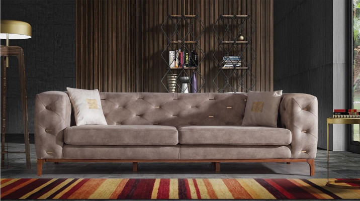 Chesterfield Design Divano Imbottito Moderno Divano 3+3+1 Set