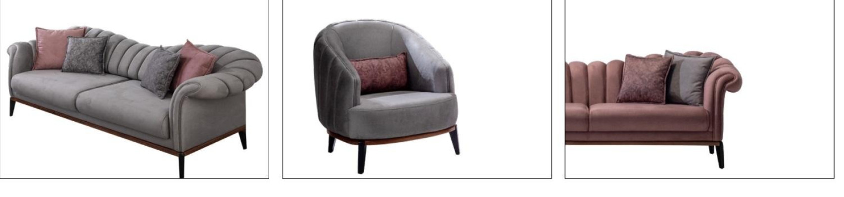 Divani di design Sofà Set di divani Divano a 3 posti + 1 posti Set di divani Imbottiti