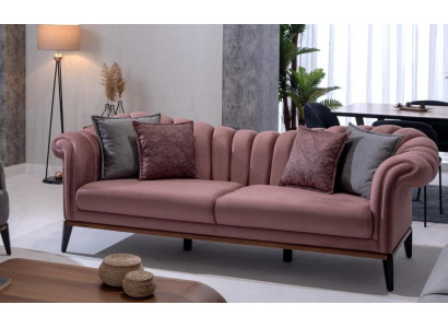 Sofà componibile divano imbottito moderno 3+3 posti set divani design imbottiti in tessuto nuovo
