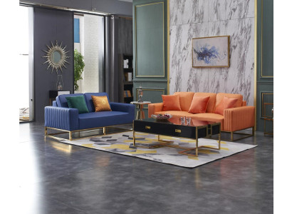 Set divano 3 + 2 posti Designer, divani imbottiti moderni