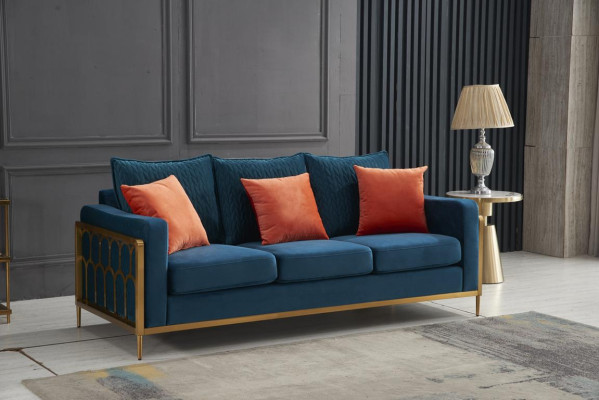 Set di divani 3+2 posti in tessuto design divani imbottiti divani relax.