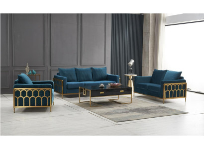 Divano a 2 posti design moderno in tessuto 100% tessile moderno.