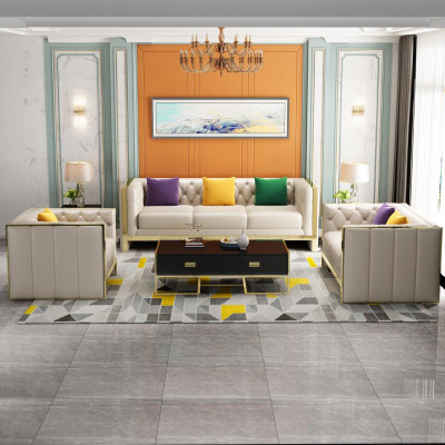 Divano 2 posti in pelle, divano, soggiorno, set di design moderno.