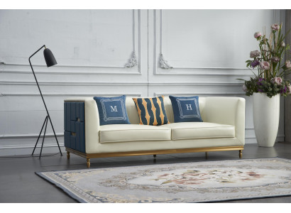 Design classico Modern Big xxl divano a 3 posti in ecopelle divani sofà