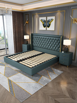 Letto classico Letto matrimoniale Letti in legno Decorazioni Stile country Casa di campagna Legno autentico