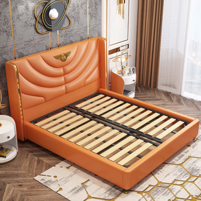 Camera da letto Letto Comodini 3 pezzi Set Design Letto di lusso in legno Letto matrimoniale NUOVO
