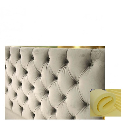 Stile classico inglese Letto matrimoniale Tessuto Chesterfield Letti 180x200cm