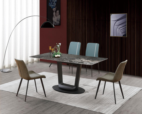 Tavolo di lusso Tavolo da pranzo Tavoli Design Mobili in acciaio inossidabile Sala da pranzo 180x90  Tavolo di lusso Tavolo da pranzo Tavoli Design Mobili in acciaio inossidabile Sala da pranzo 180x90