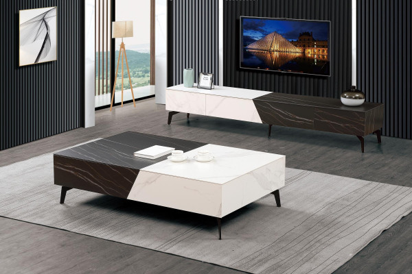 Tavolo in legno Tavolo Tavolino Tavolino Divano Design Soggiorno Lucido 130x80