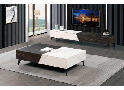 Tavolo in legno Tavolo Tavolino Tavolino Divano Design Soggiorno Lucido 130x80
