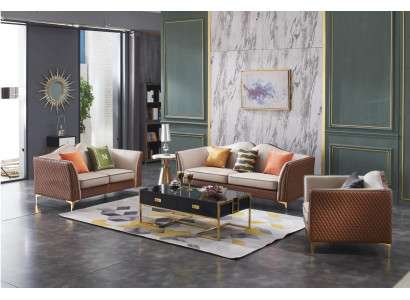 Divano componibile 3+2 posti Classiche composizioni divani in pelle Divani imbottiti